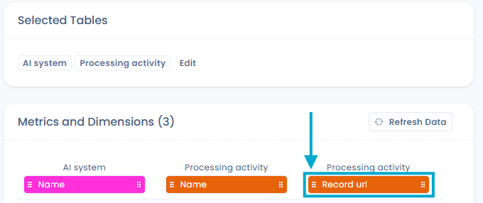 Record url dimension in the report construction